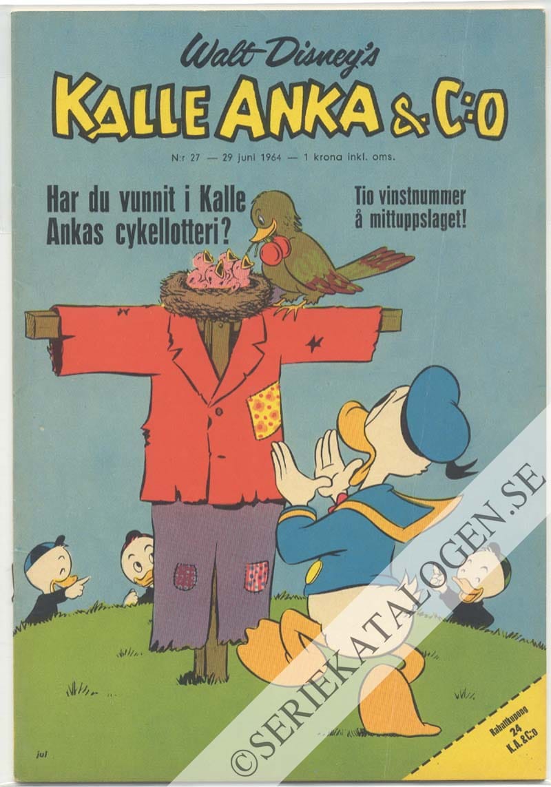 Framsida på Kalle Anka & C:o #27 (1964)
