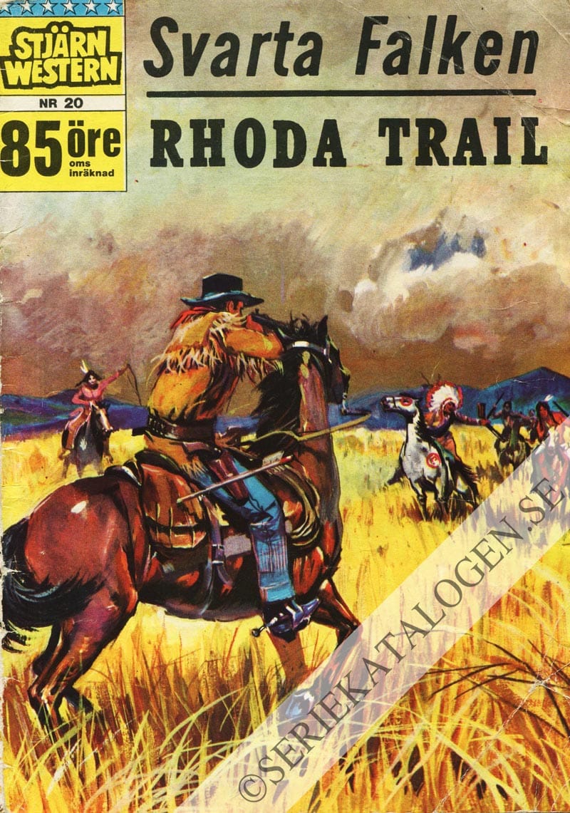 Framsida på Stjärnwestern Svarta Falken / Rhoda trail (1964)