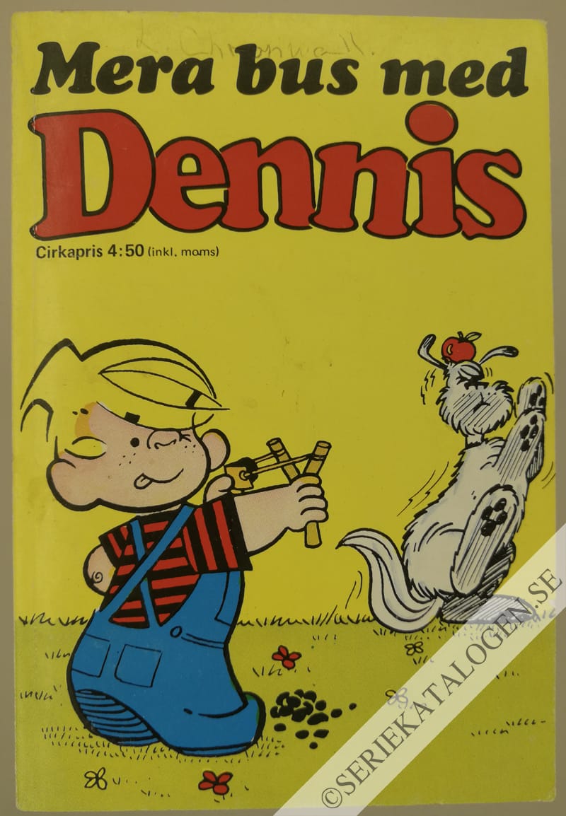 Framsida på Dennis Mera bus med Dennis (1971)