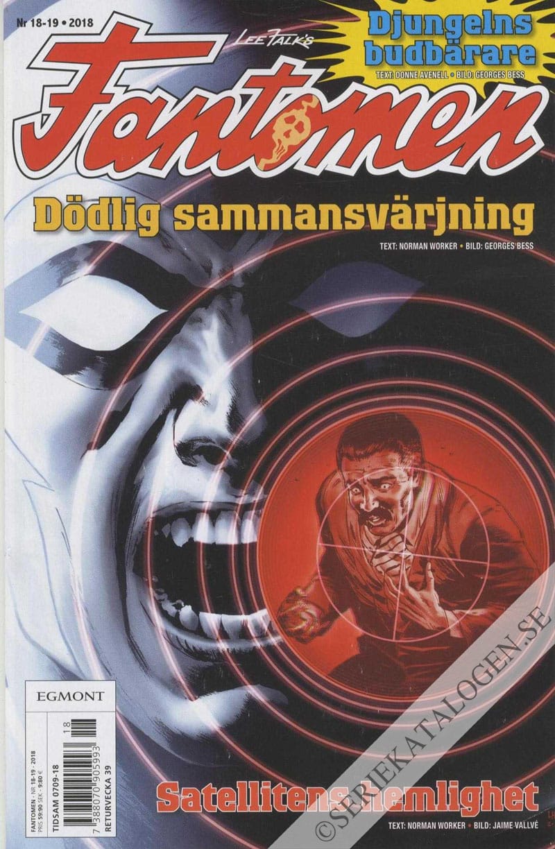 Framsida på Fantomen #18-19 (2018)