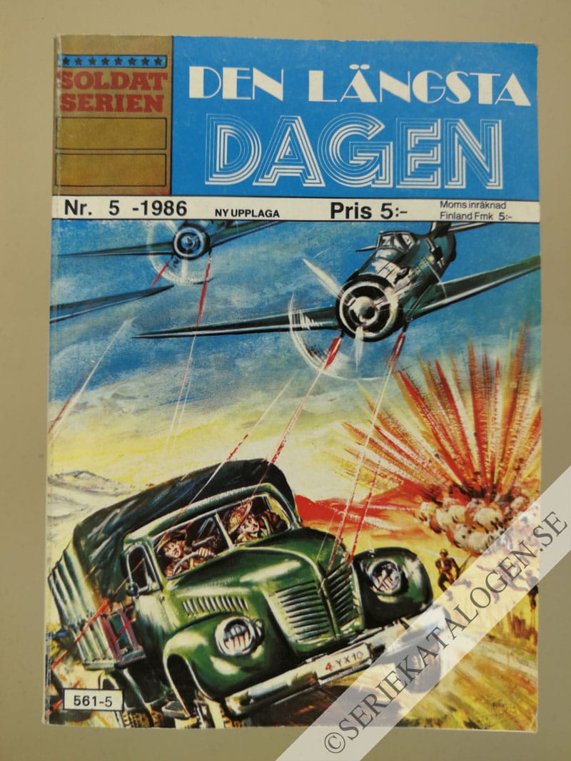 Framsida på Soldatserien #5 - Den längsta dagen (1986)