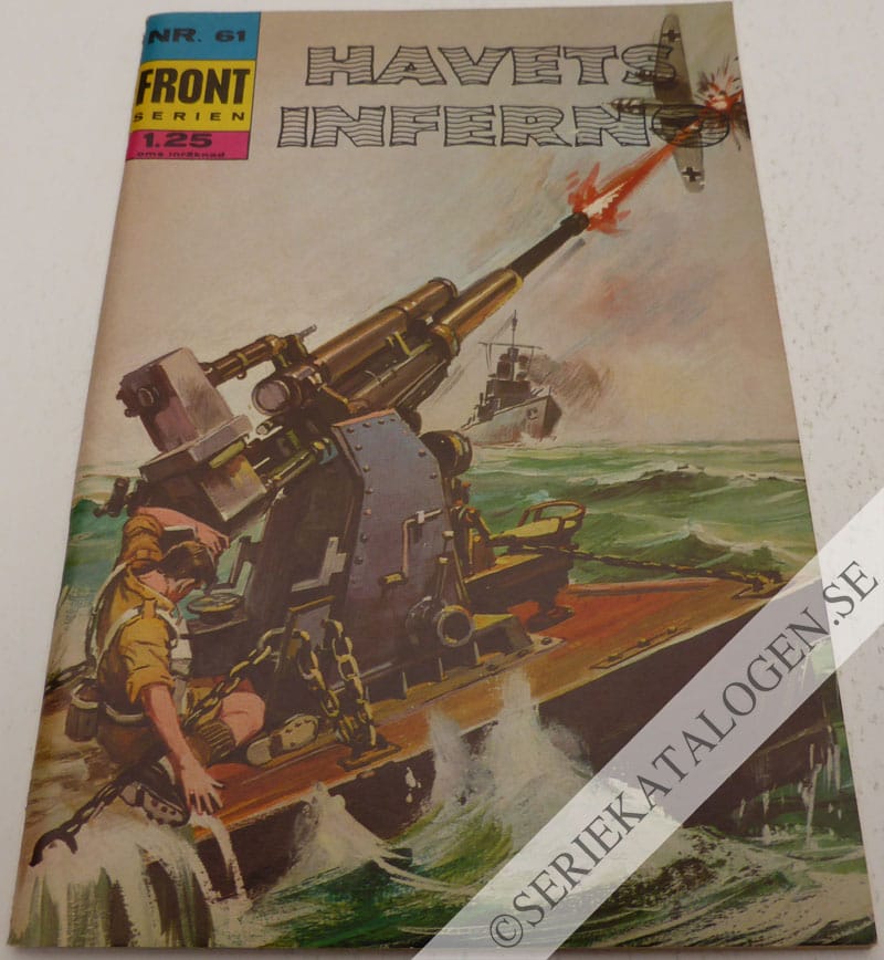 Framsida på Frontserien #61 - Havets inferno (1970)
