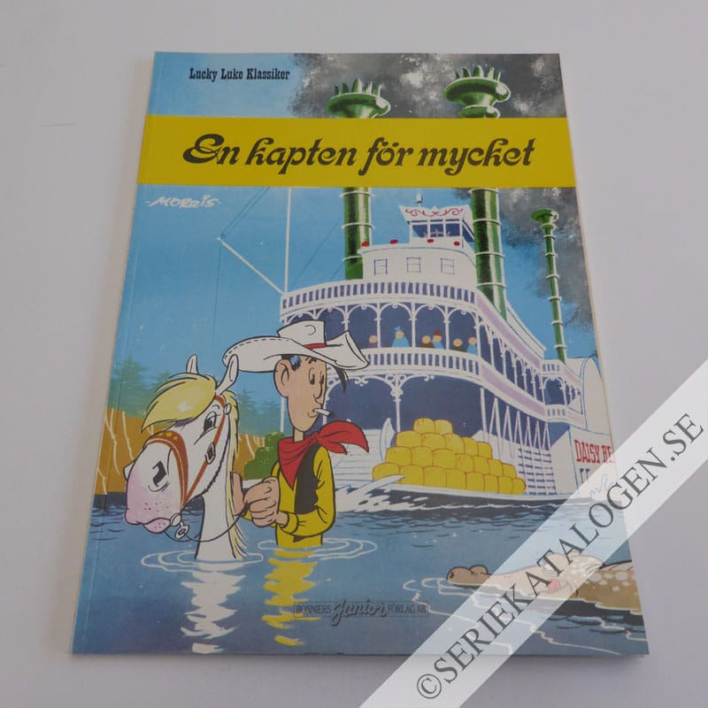Framsida på Lucky Lukes äventyr En kapten för mycket (1984)