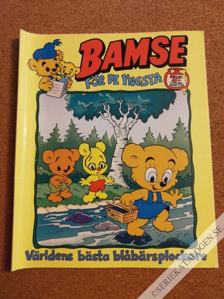 Framsida på Bamse för de yngsta Världens bästa blåbärsplockare (2016)