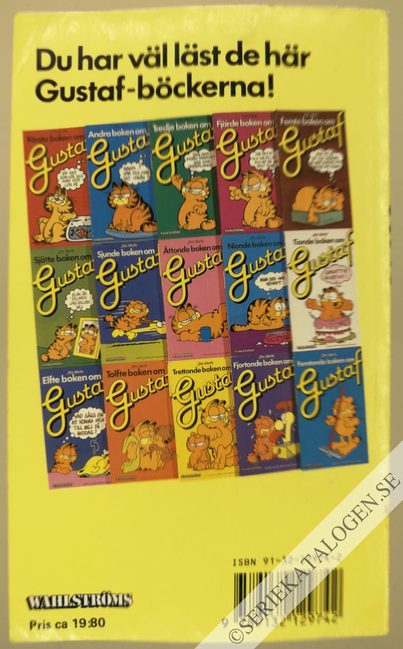 Baksida på Sextonde boken om Gustaf (1988)