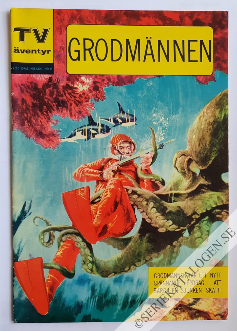 Framsida på TV-äventyr Grodmännen (1963)