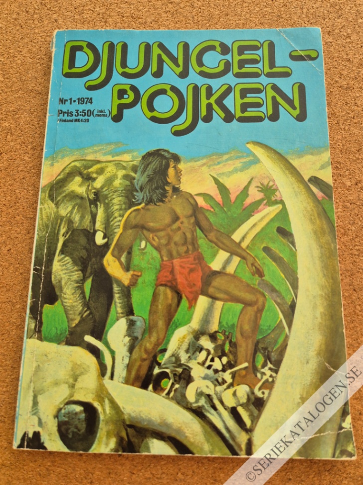 Framsida på Djungelpojken #1 (1974)