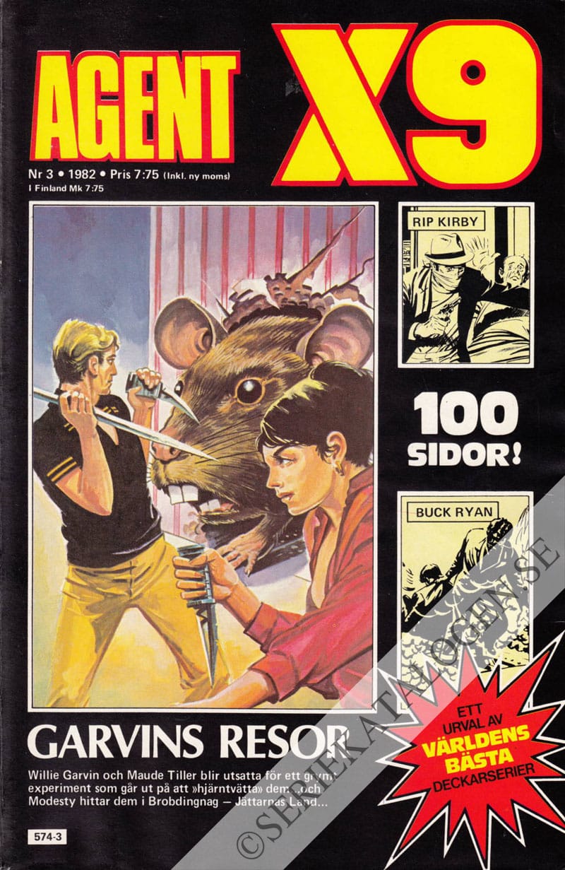 Framsida på Agent X9 #3 (1982)