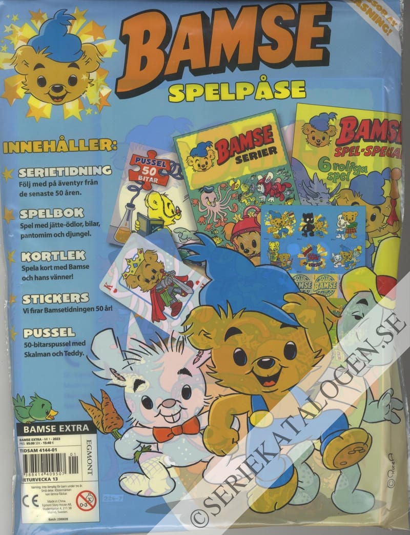 Framsida på Bamse-extra Bamse spelpåse (2023)