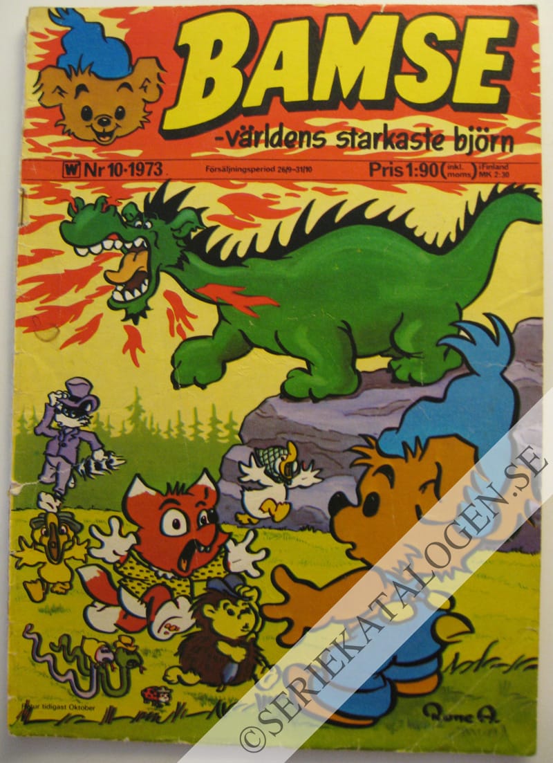 Framsida på Bamse - världens starkaste björn #10 (1973)