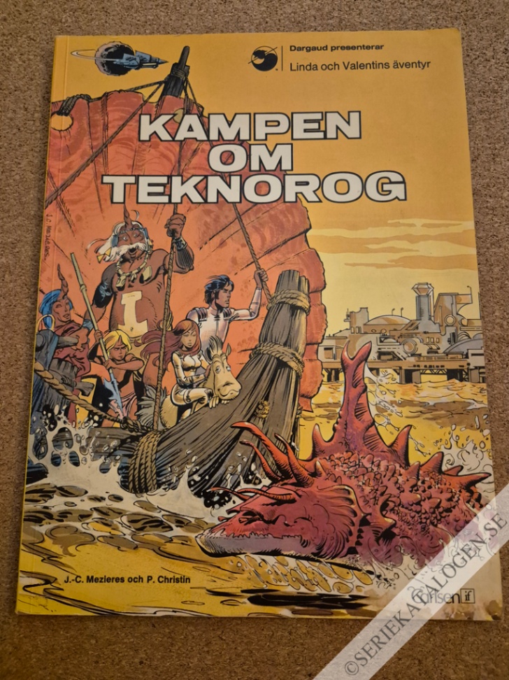 Framsida på Linda och Valentins äventyr Kampen om Teknorog (1975)