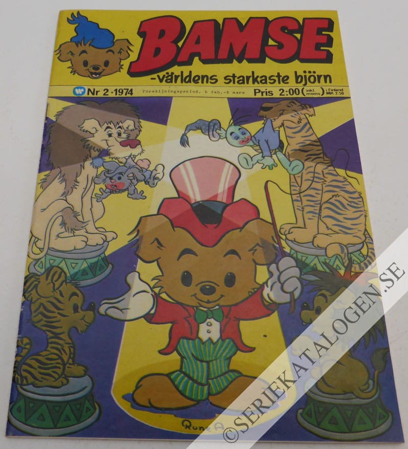 Framsida på Bamse - världens starkaste björn #2 (1974)