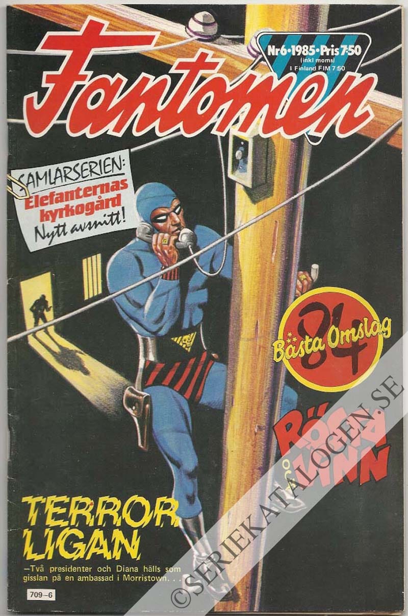 Framsida på Fantomen #6 (1985)