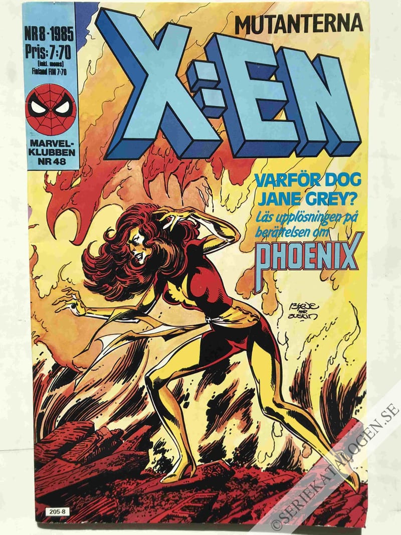 Framsida på X:en #8 (1985)