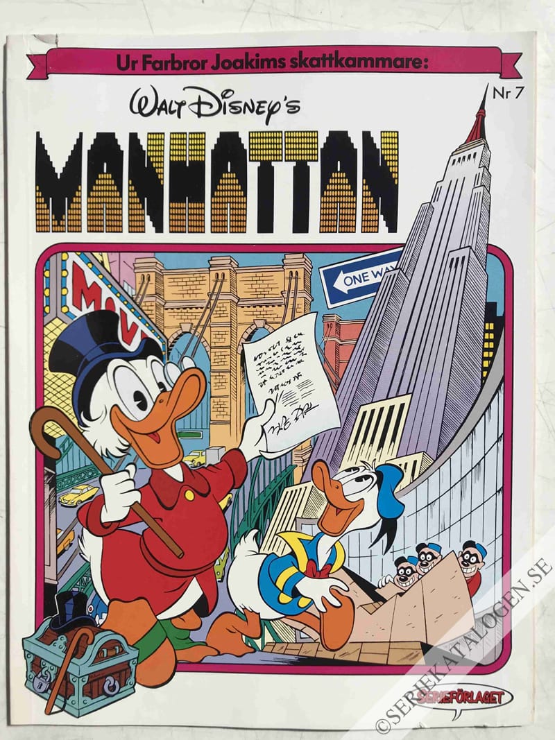 Framsida på Ur farbror Joakims skattkammare Manhattan (1990)