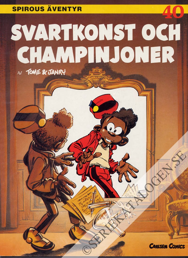Framsida på Spirous äventyr Svartkonst och champinjoner (1993)