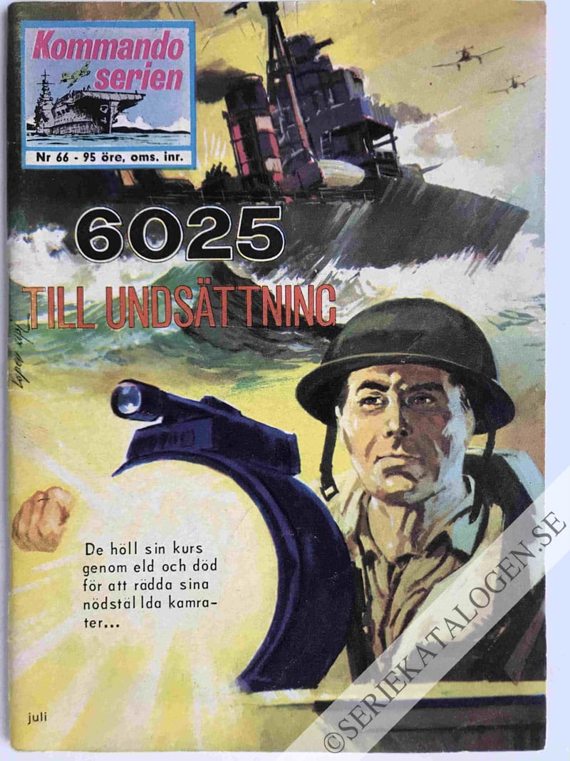 Framsida på Kommandoserien #66 - 6025 till undsättning (1965)