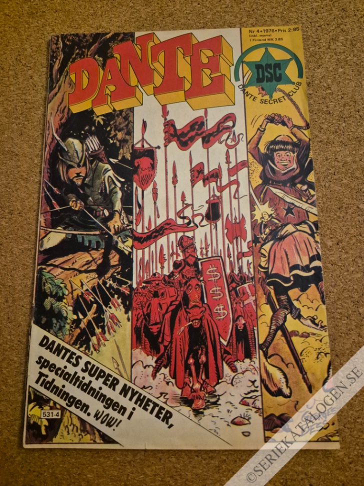 Framsida på Dante #4 (1976)