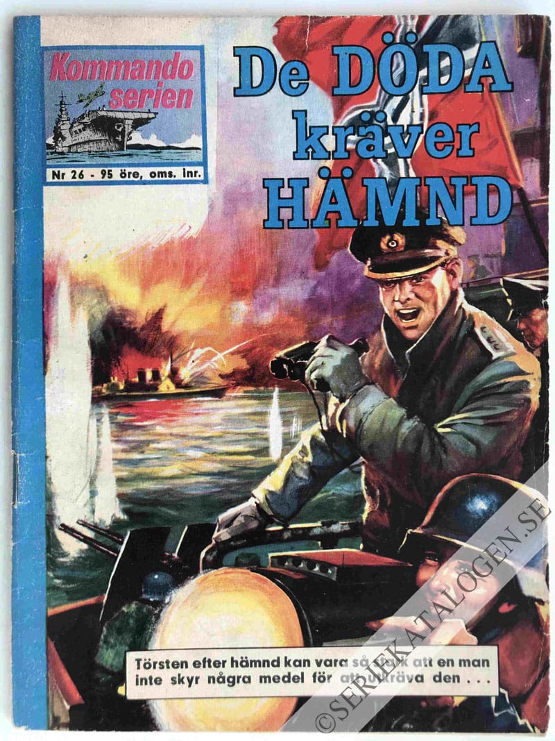 Framsida på Kommandoserien De döda kräver hämnd (1963)
