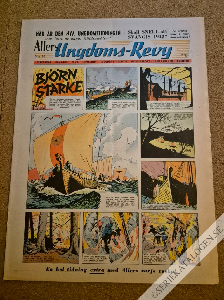 Framsida på Allers ungdomsrevy #10 (1942)