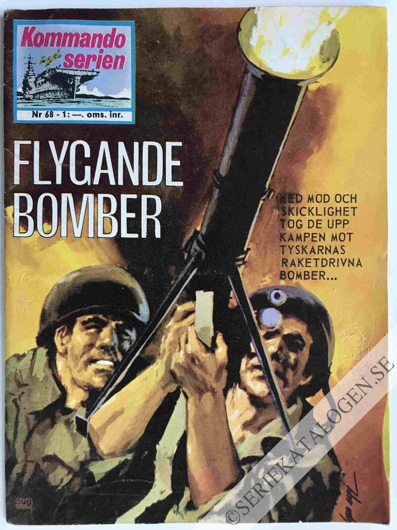 Framsida på Kommandoserien #68 - Flygande bomber (1965)