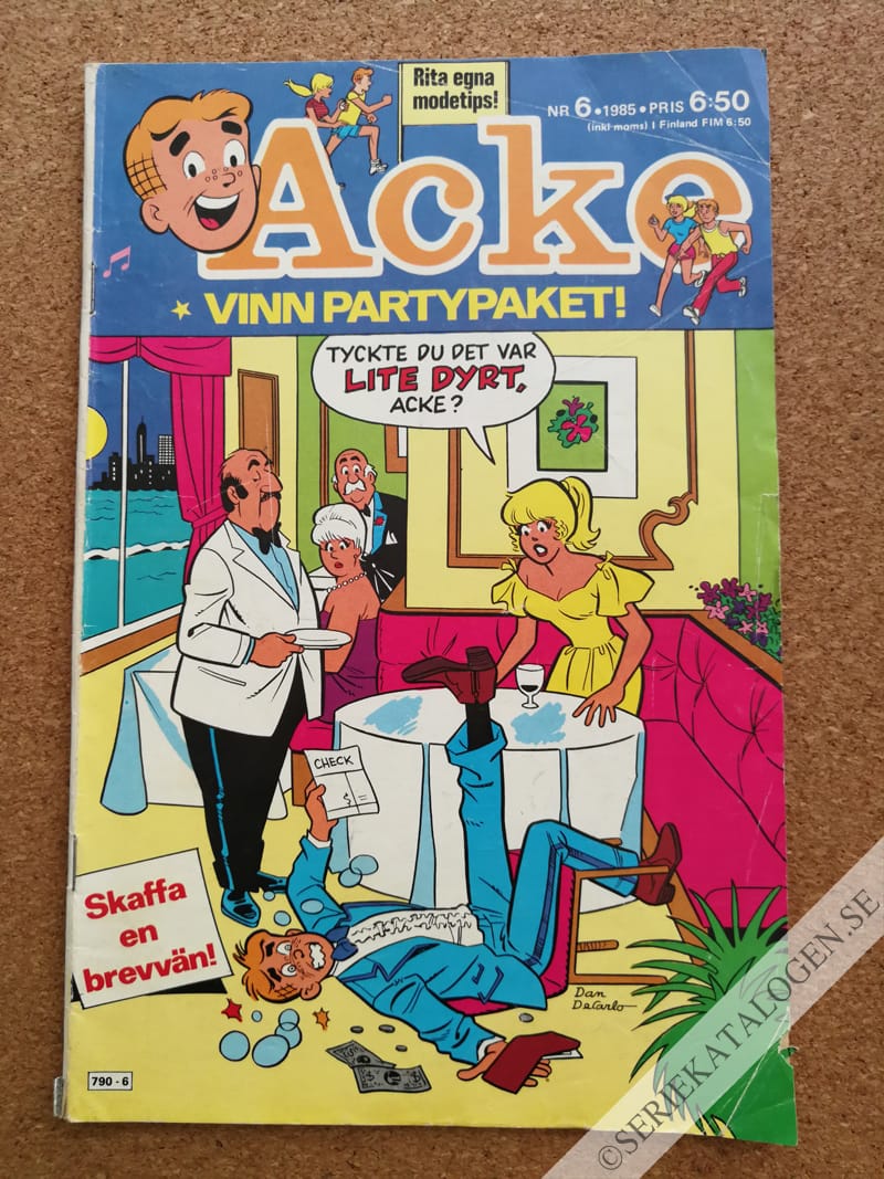 Framsida på Acke #6 (1985)