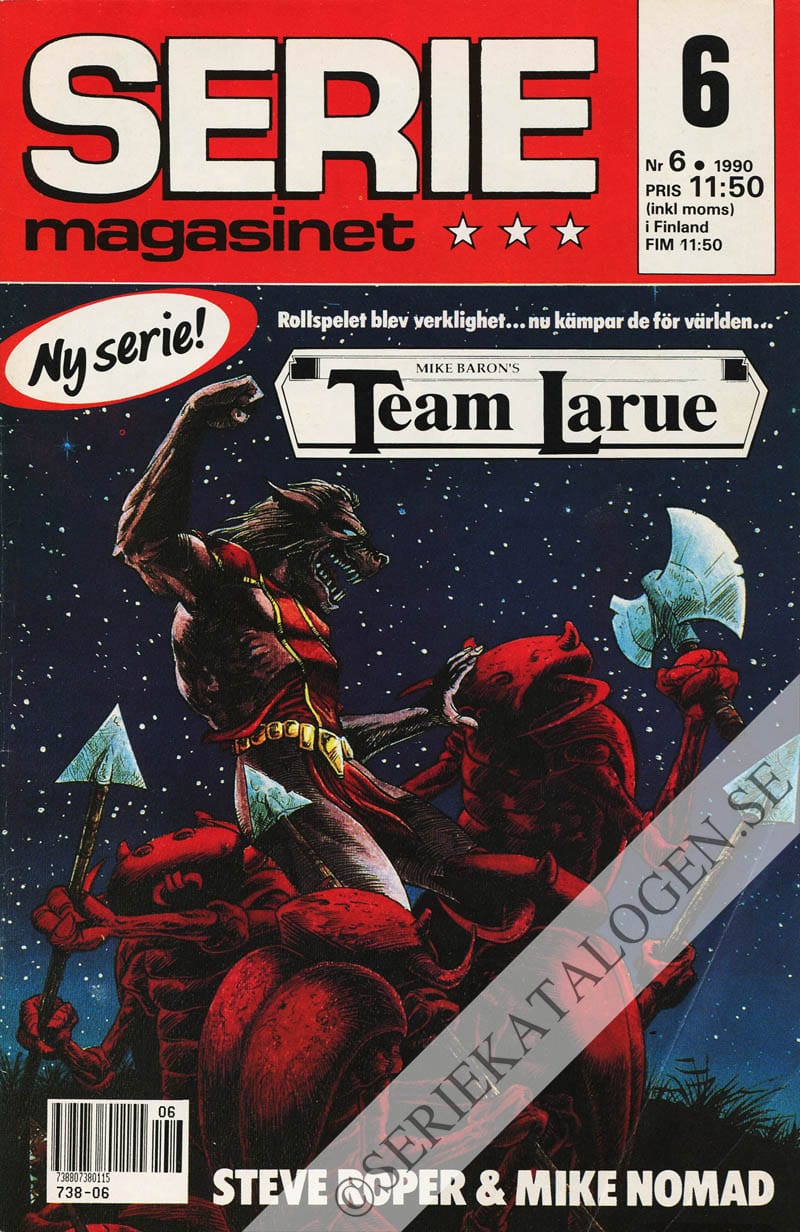 Framsida på Seriemagasinet #6 (1990)