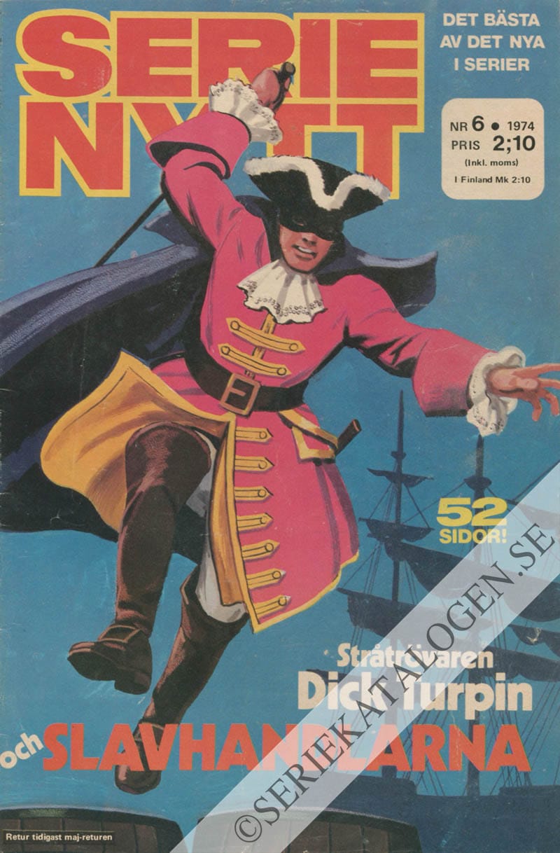Framsida på Serie-Nytt #6 (1974)