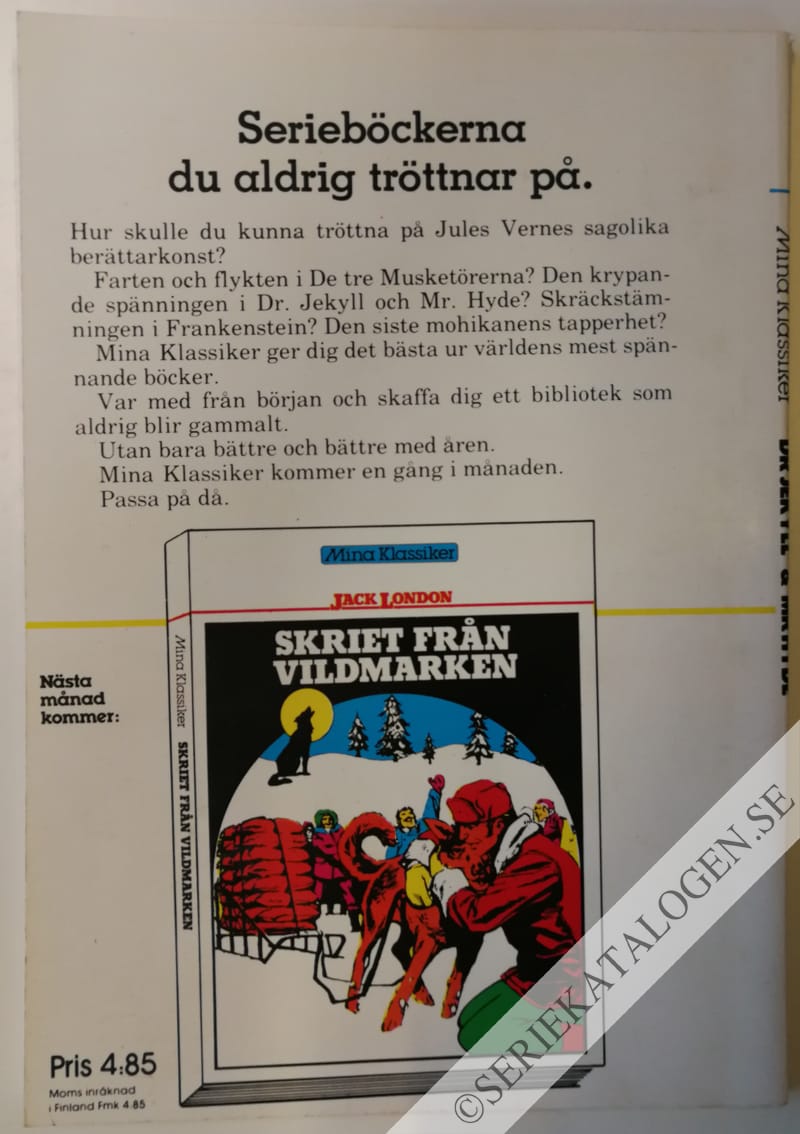 Baksida på Dr Jekyll & Mr Hyde (1979)