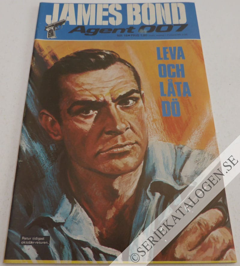 Framsida på James Bond agent 007 Leva och låta dö (1971)