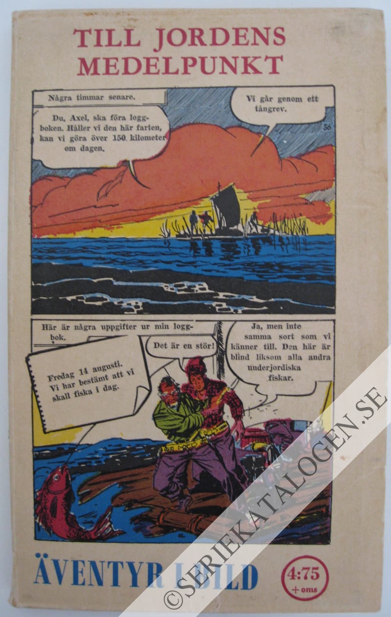 Framsida på Äventyr i bild Till jordens medelpunkt (1968)