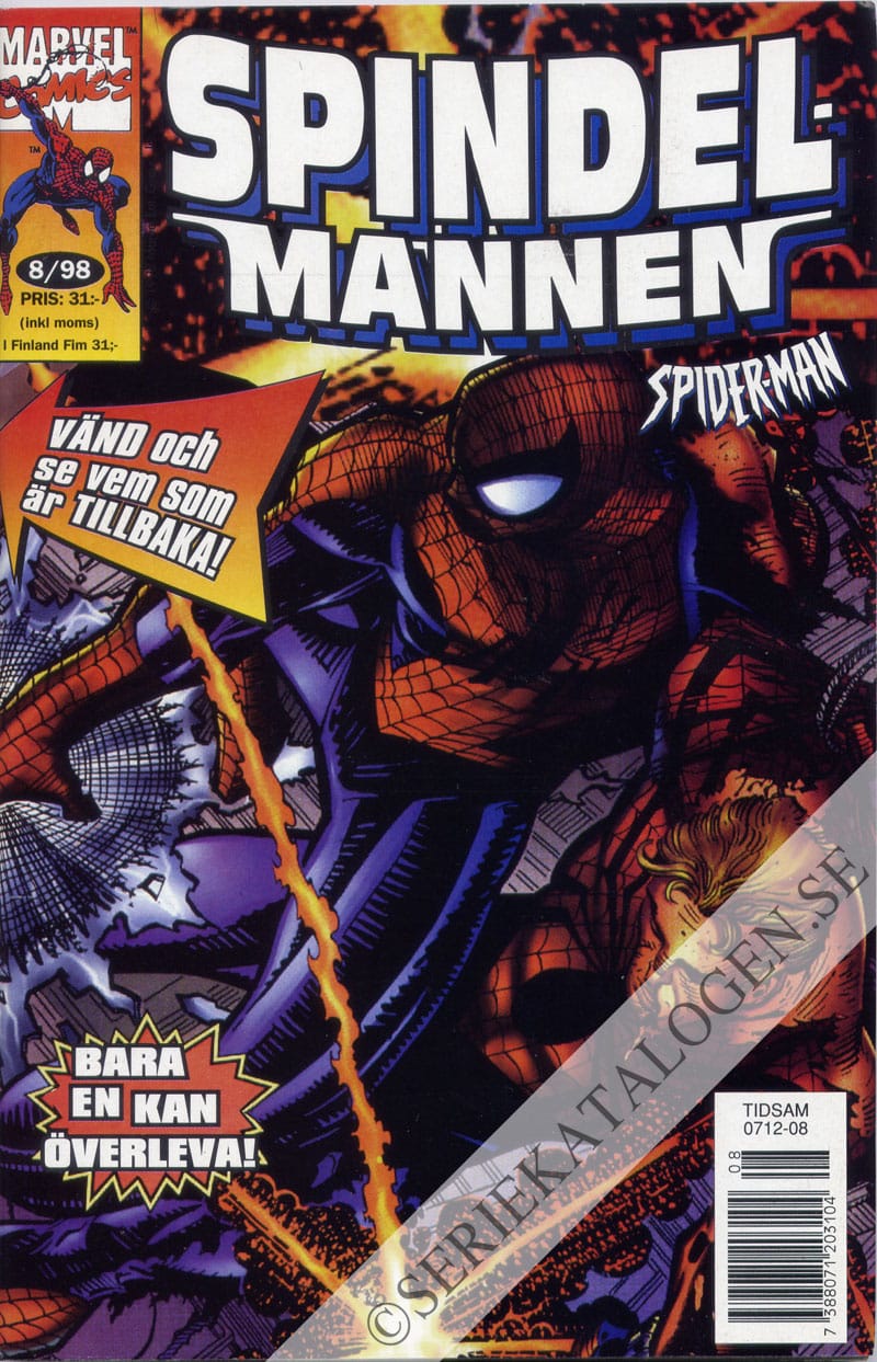 Framsida på Spindelmannen #8 (1998)