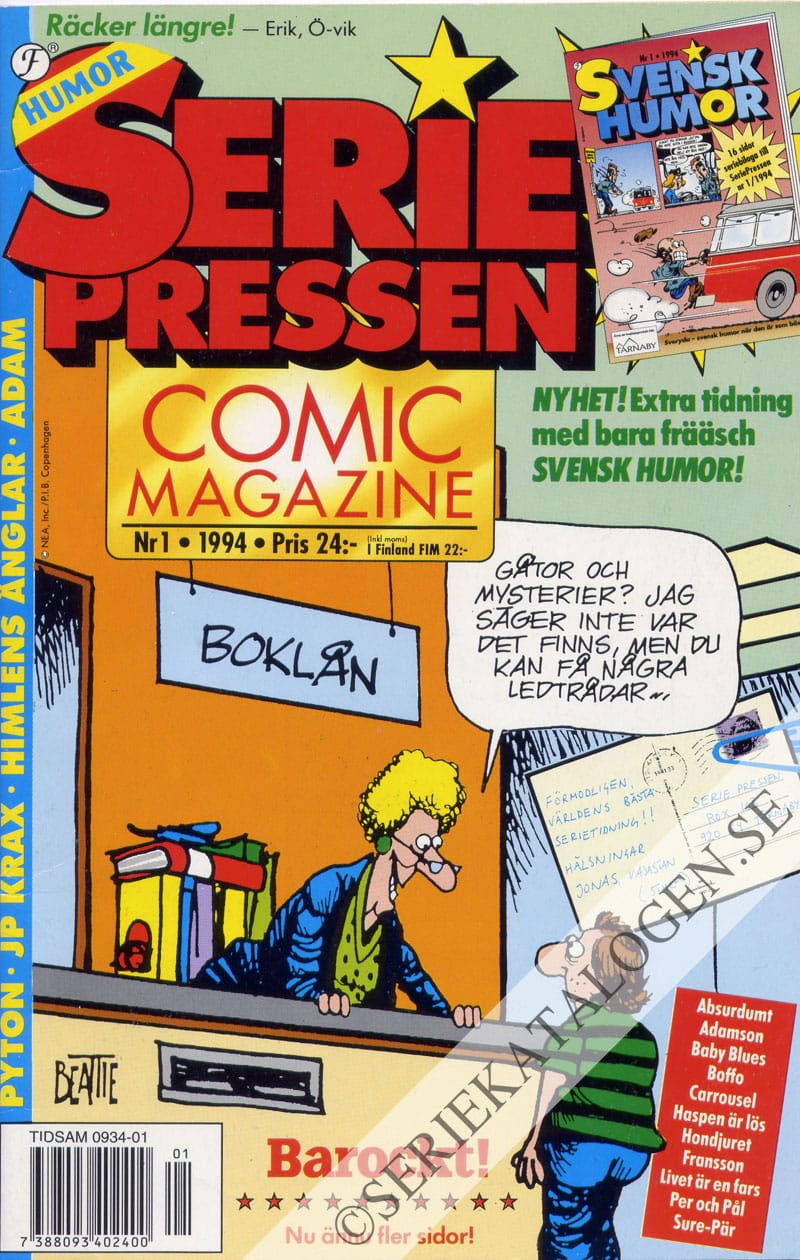 Framsida på Seriepressen #1 (1994)