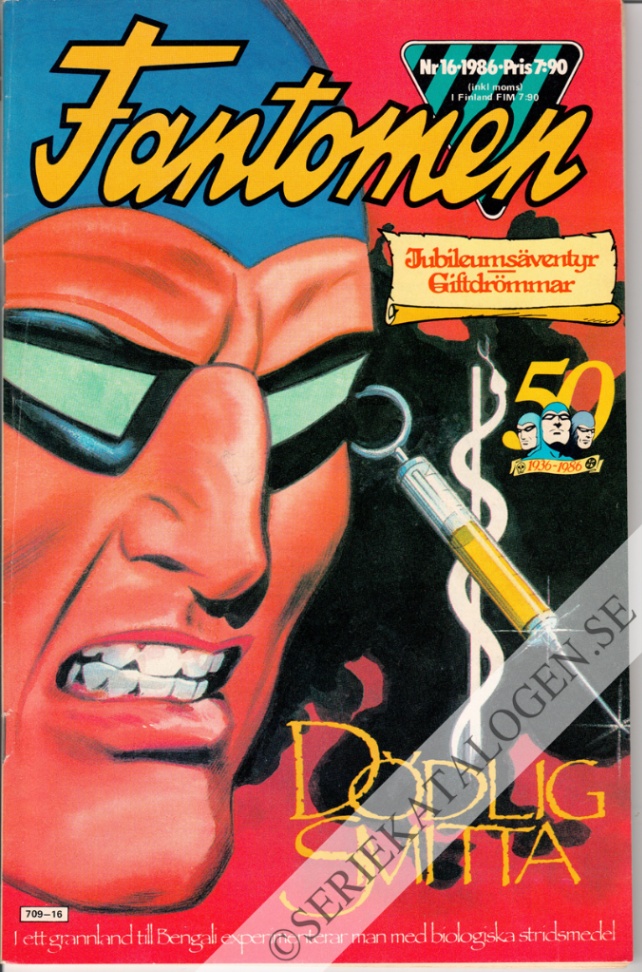 Framsida på Fantomen #16 (1986)
