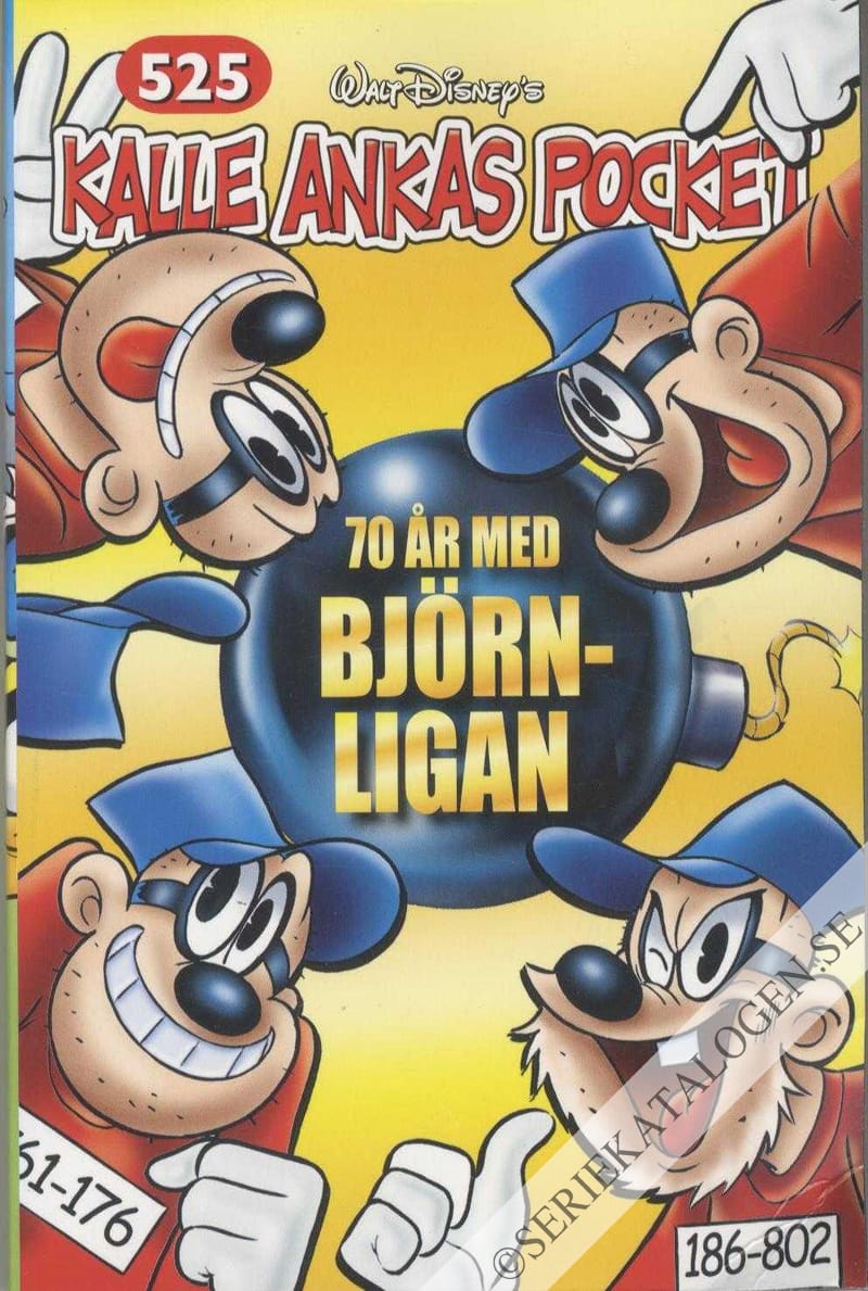 Framsida på Kalle Ankas pocket #525 - 70 år med Björnligan (2021)