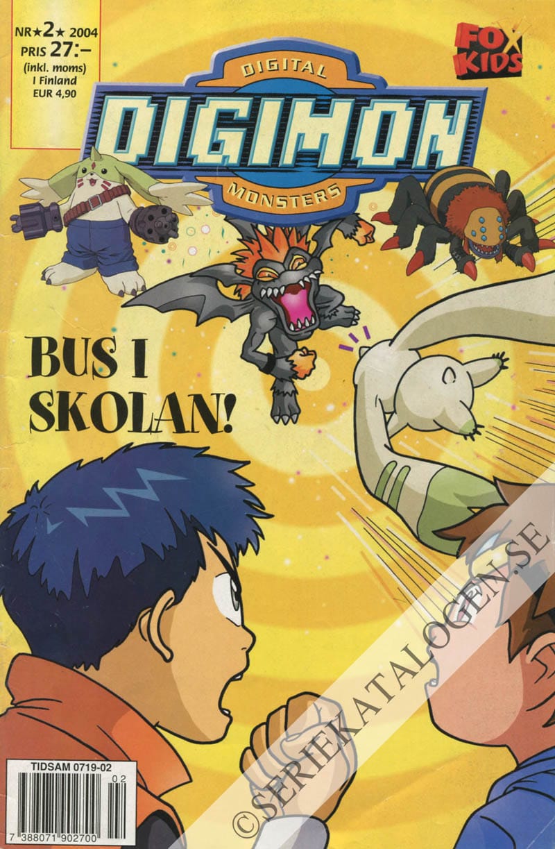 Framsida på Digimon - digital monsters Bus i skolan! (2004)