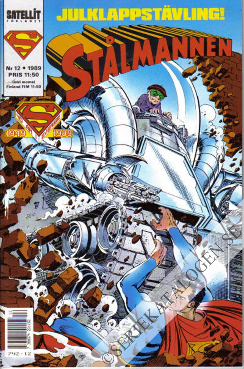 Framsida på Stålmannen #12 (1989)