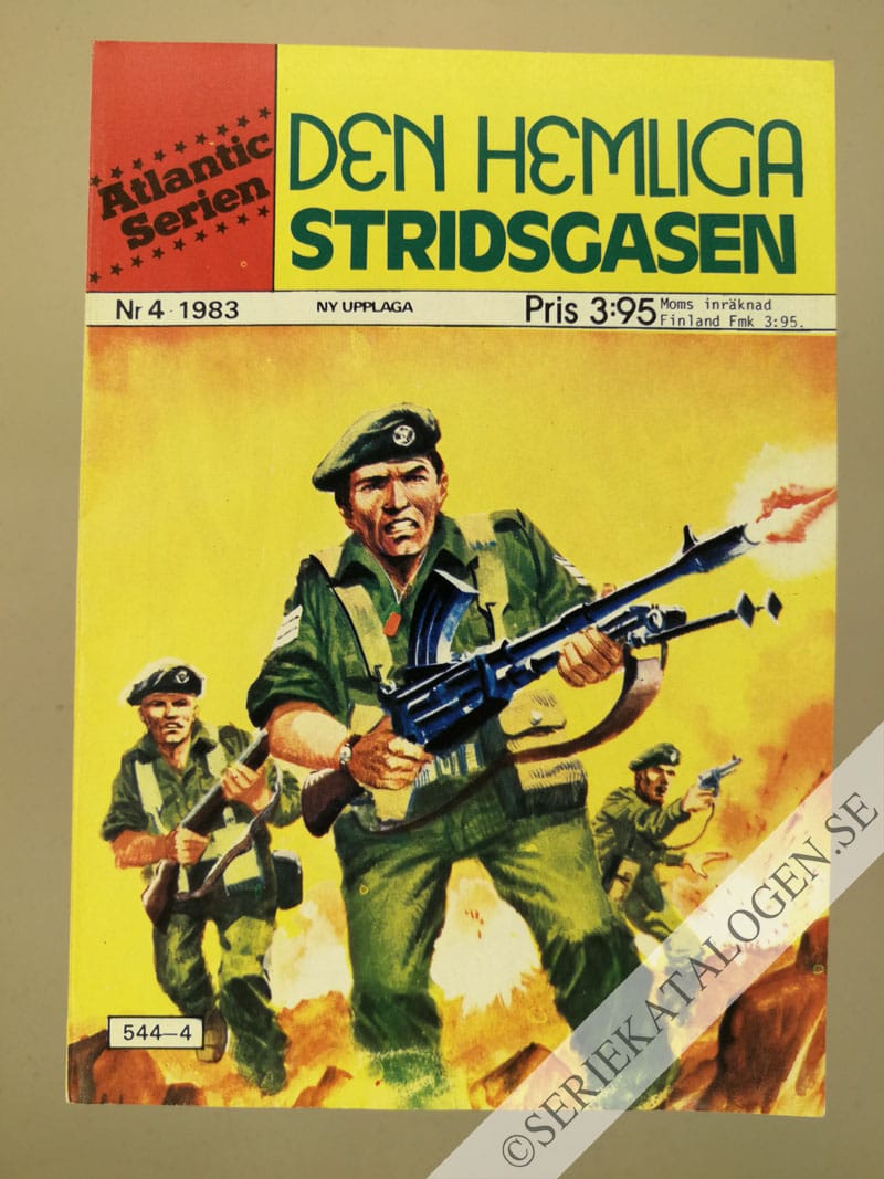 Framsida på Atlanticserien Den hemliga stridsgasen (1983)