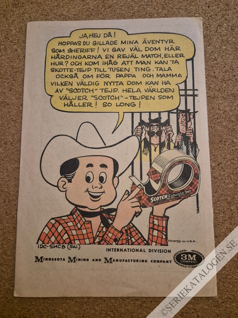 Baksida på Scotty McTejp sheriffen (19??)
