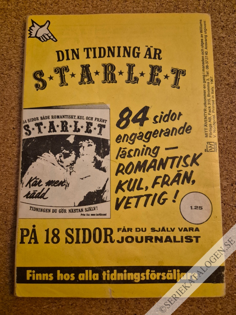 Baksida på Flicka på vift (1967)