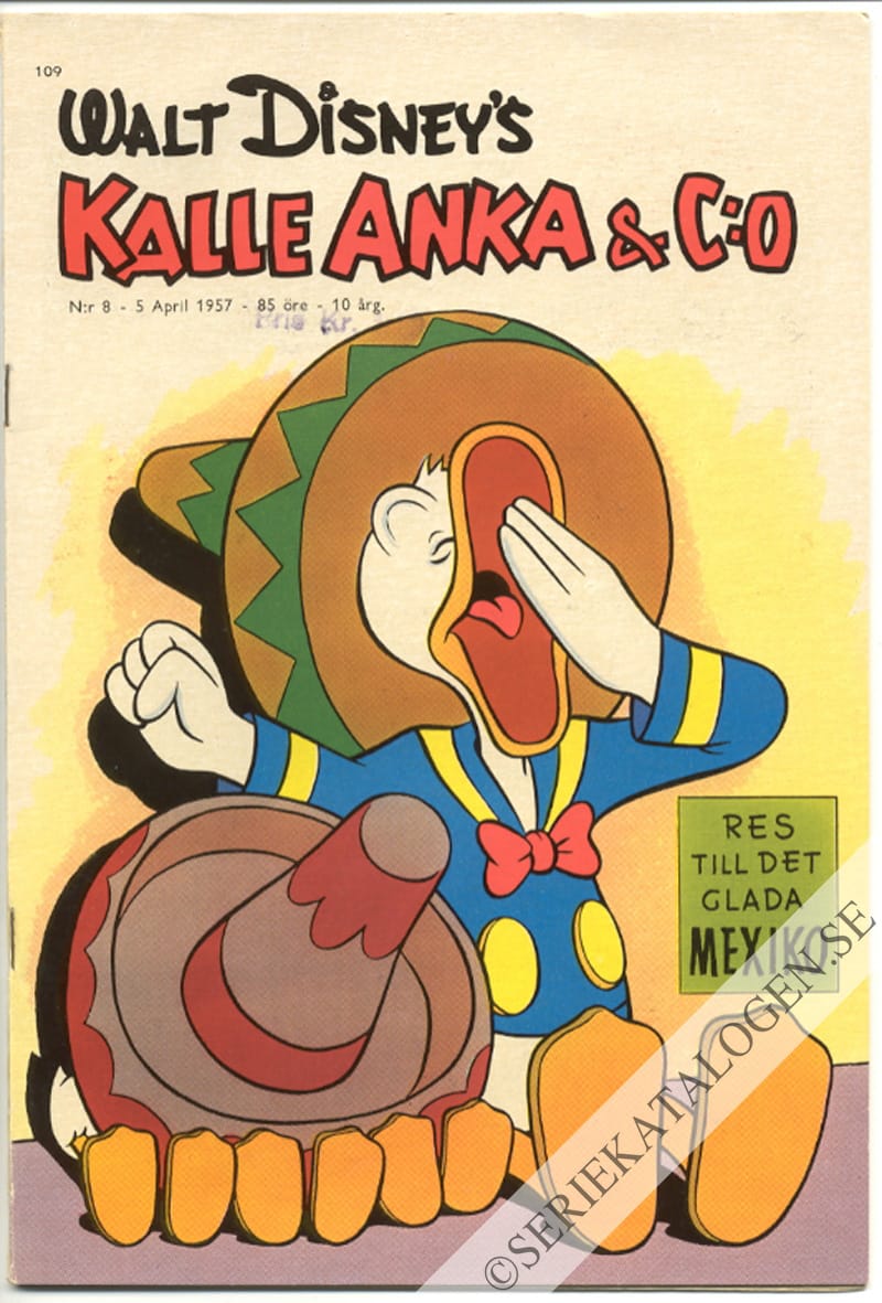 Framsida på Kalle Anka & C:o #8 (1957)