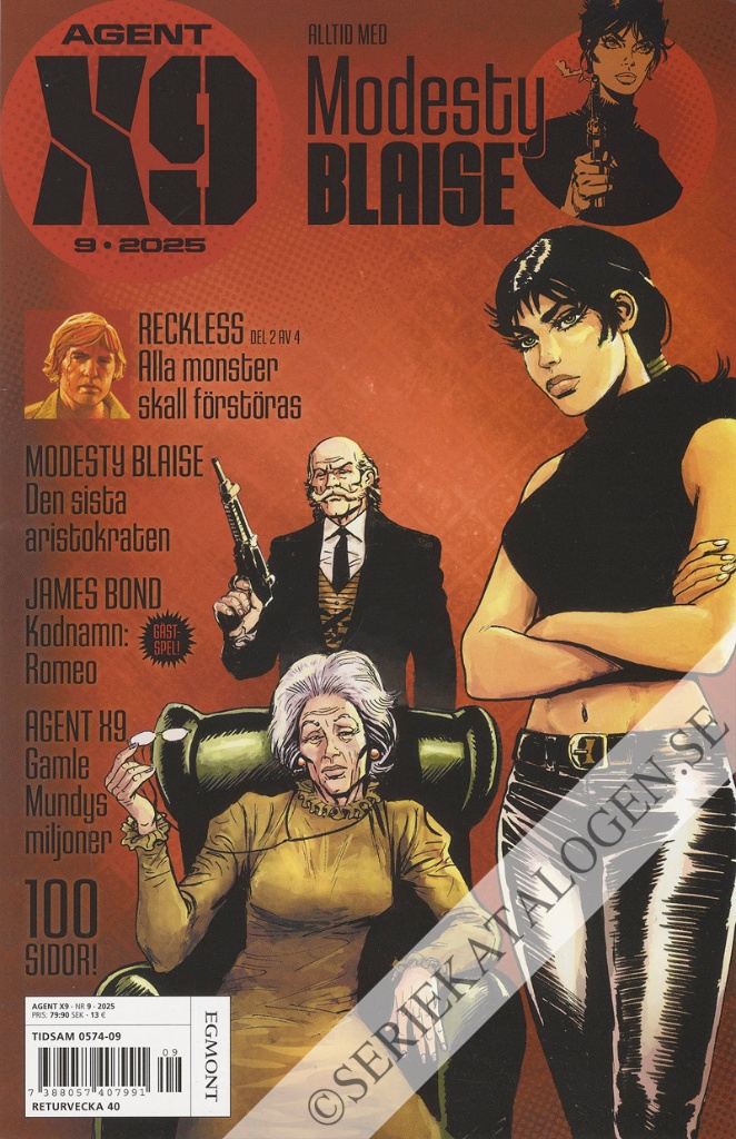 Framsida på Agent X9 #9 (2025)