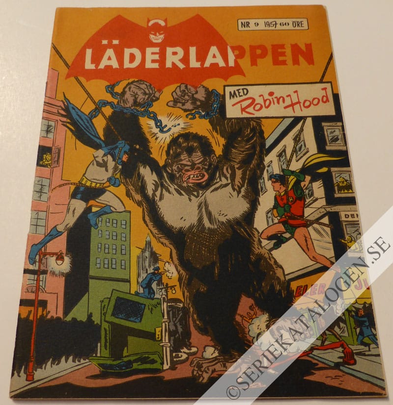 Framsida på Läderlappen och Robin #9 (1957)