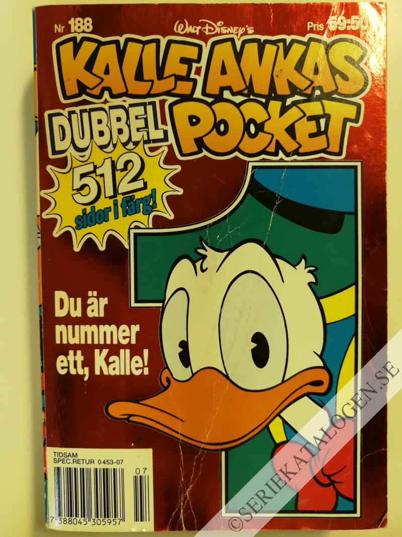 Framsida på Kalle Ankas pocket #188 - Du är nummer ett, Kalle! (1995)
