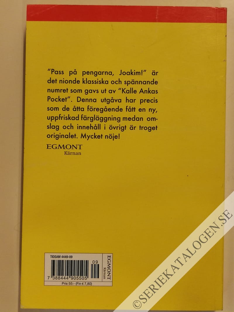 Baksida på Pass på pengarna, Joakim! (2010)
