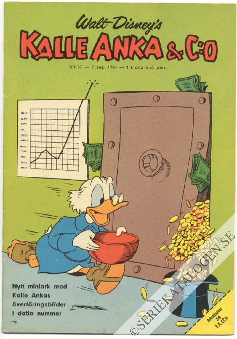 Framsida på Kalle Anka & C:o #37 (1964)