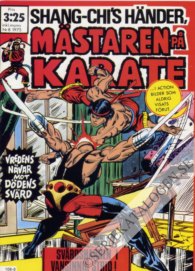 Framsida på Shang-Chi's händer, Mästaren på karate #8 (1975)