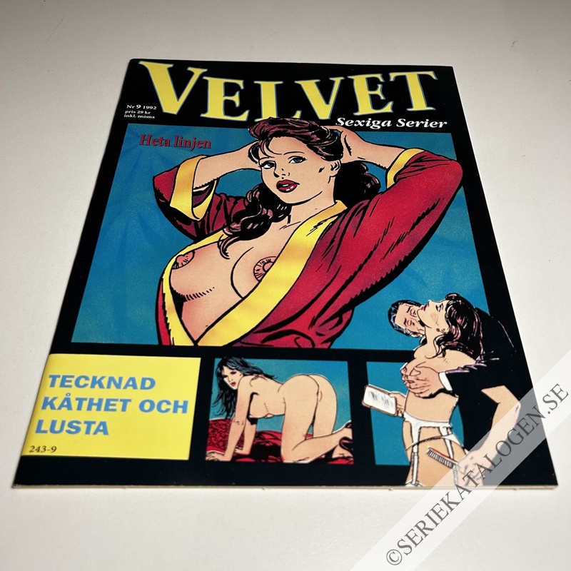 Framsida på Velvet - sexiga serier Heta linjen (1992)