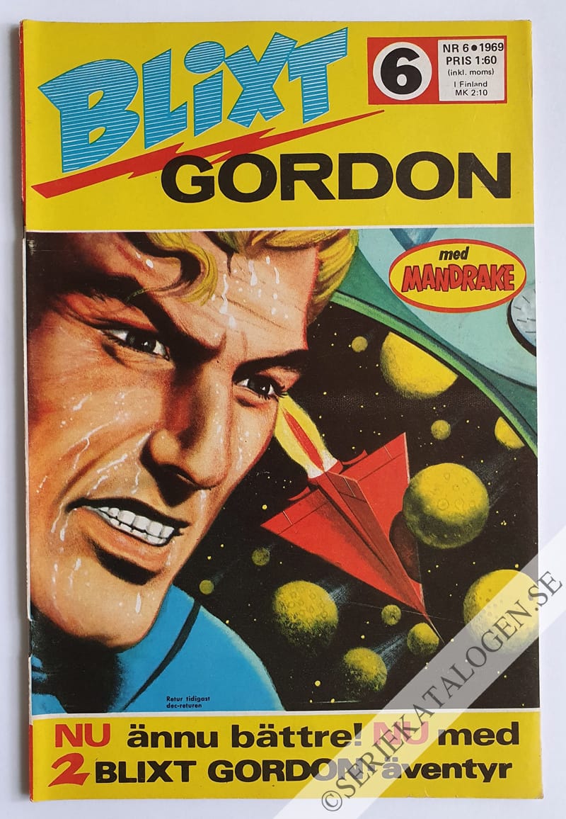 Framsida på Blixt Gordon #6 (1969)