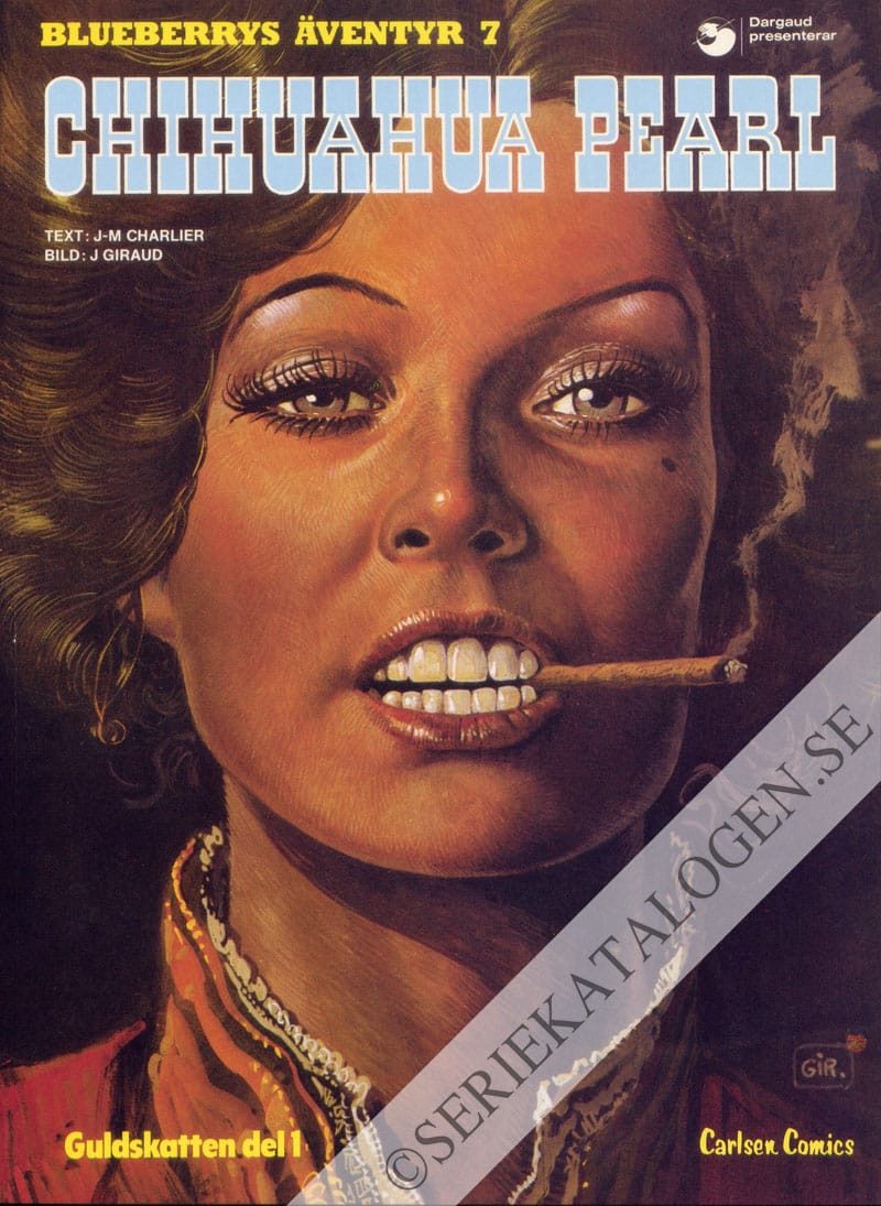 Framsida på Blueberrys äventyr Chihuahua Pearl (Guldskatten del 1) (1982)